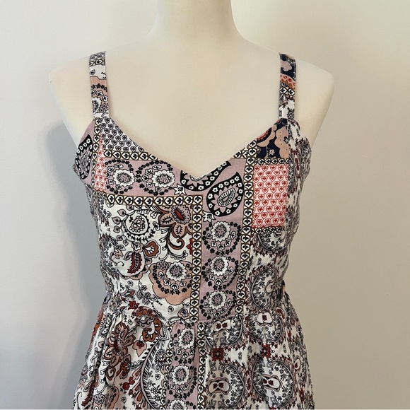 Rachel Zoe Linen Paisley Print Midi Dress – Size 6 - Picture 3 of 4